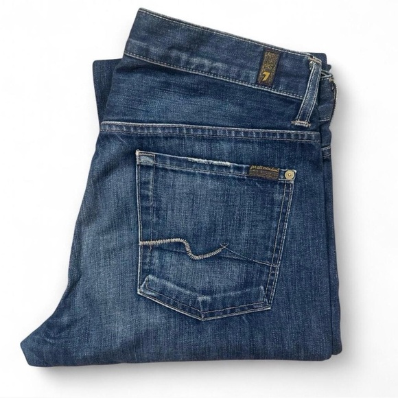 VTG Y2K Men’s 7 For All Mankind Relaxed Fit Jeans Size W30 x L32 - Picture 3 of 7